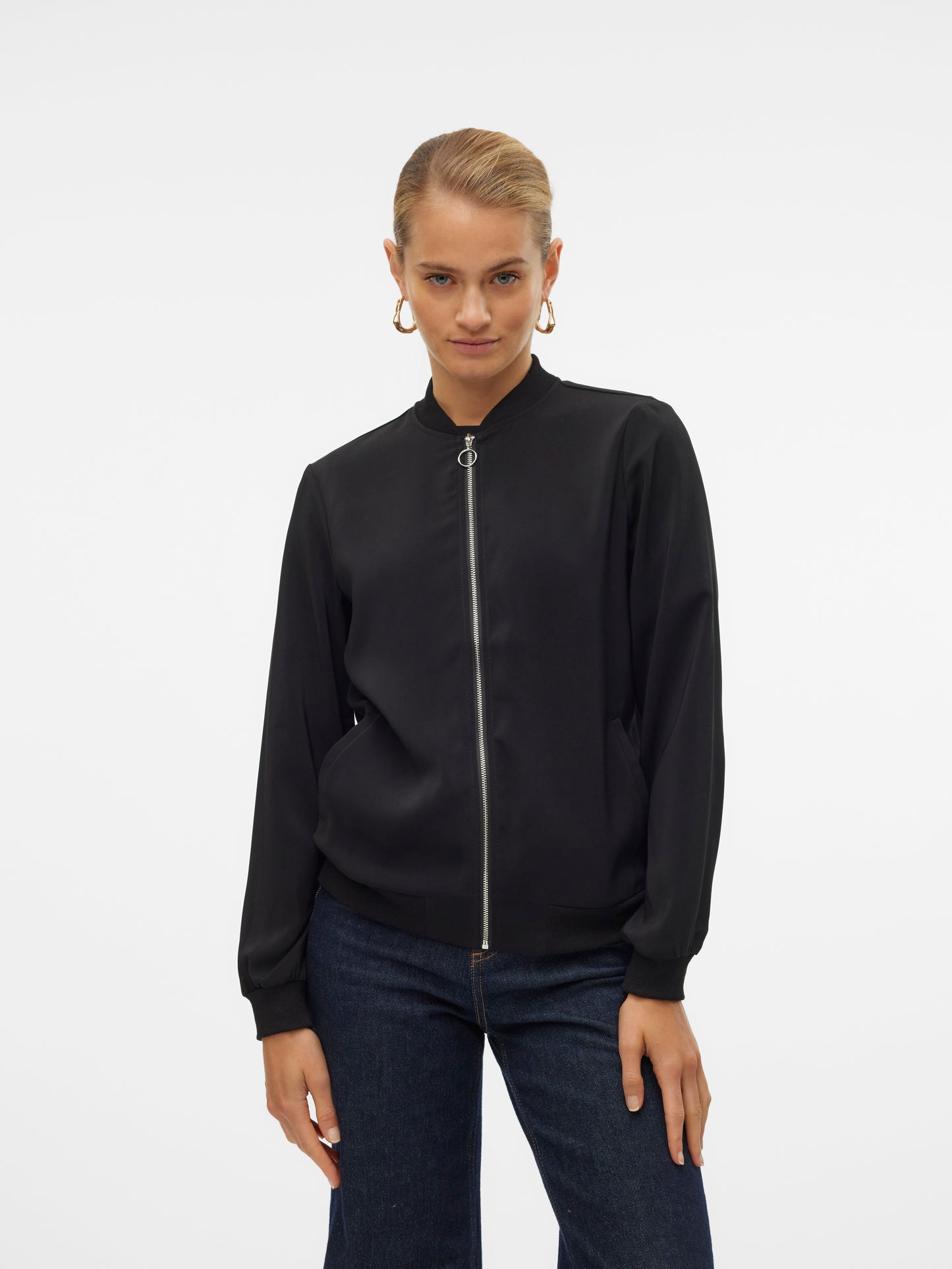 Vero Moda -COCO - Zip up Bomber jacket - Black