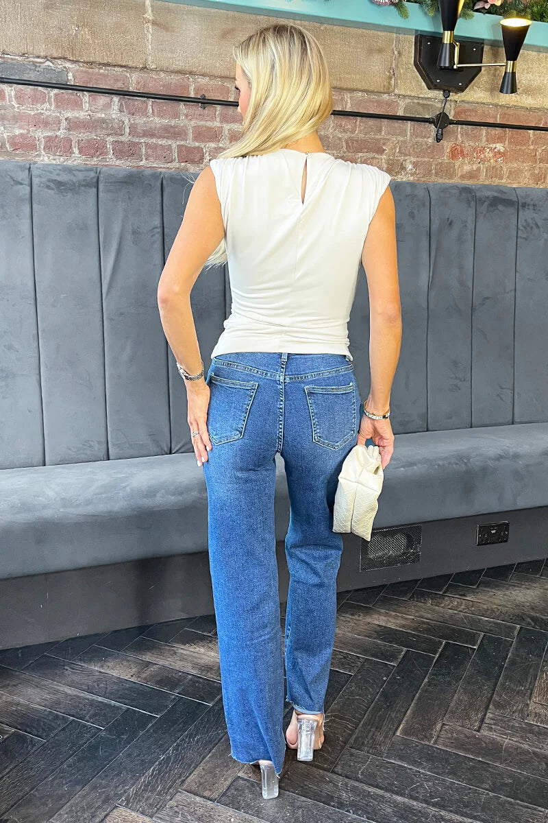 AX Paris - TA680 - Stone Draped Front Top