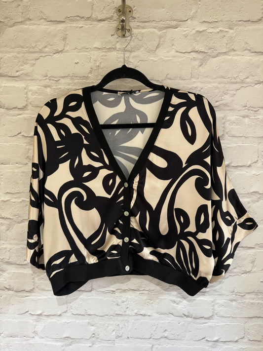ARIA - Satin printed bomber jacket - Flower swirl print