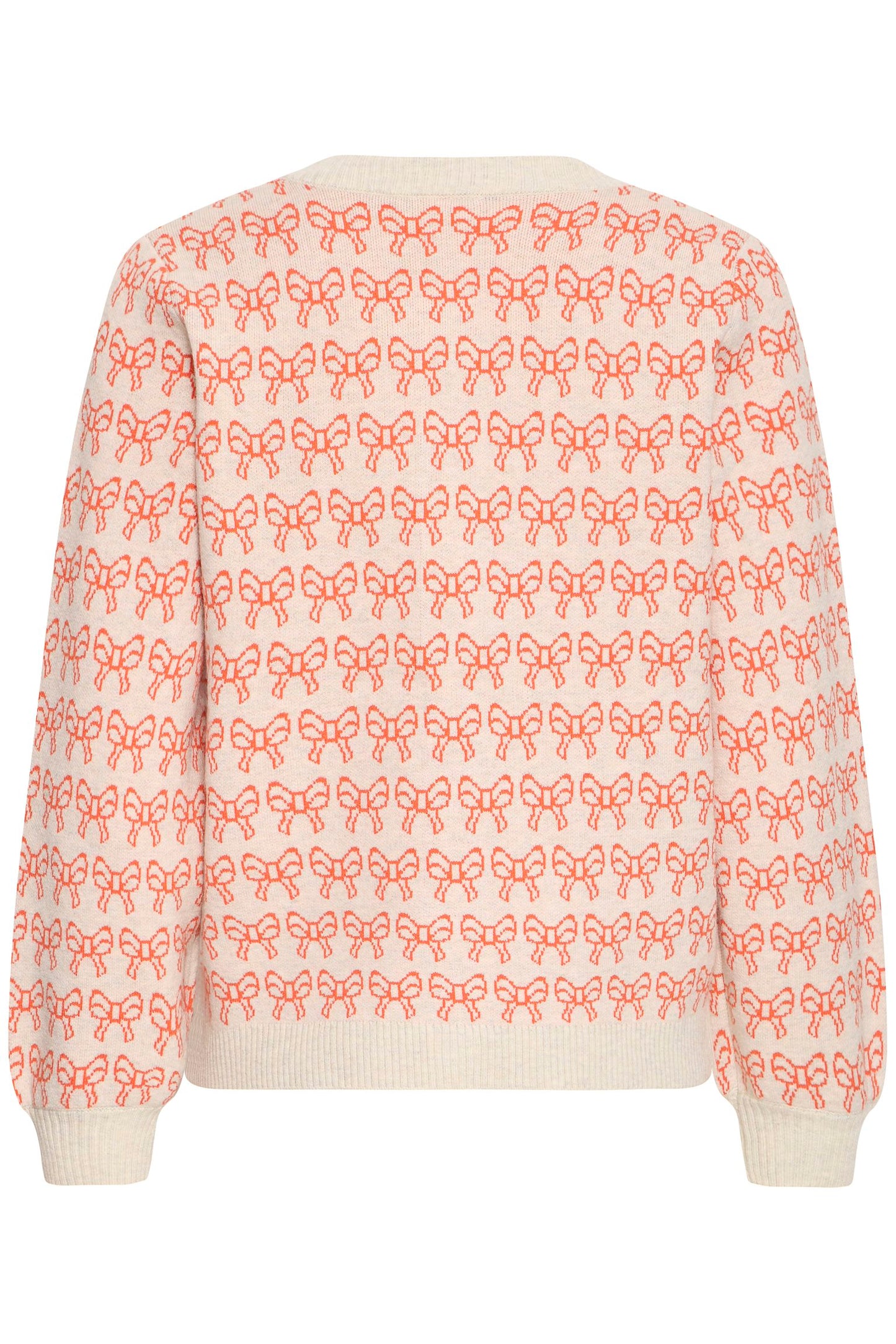 ICHI - BRIELLE CA3 - Bow print knitted cardigan