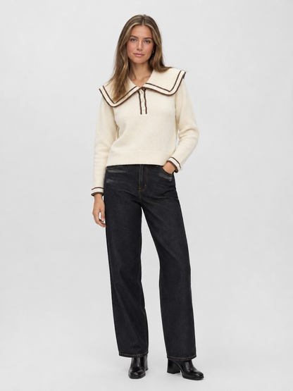 Vero Moda - CORA - Peter Pan collar knit