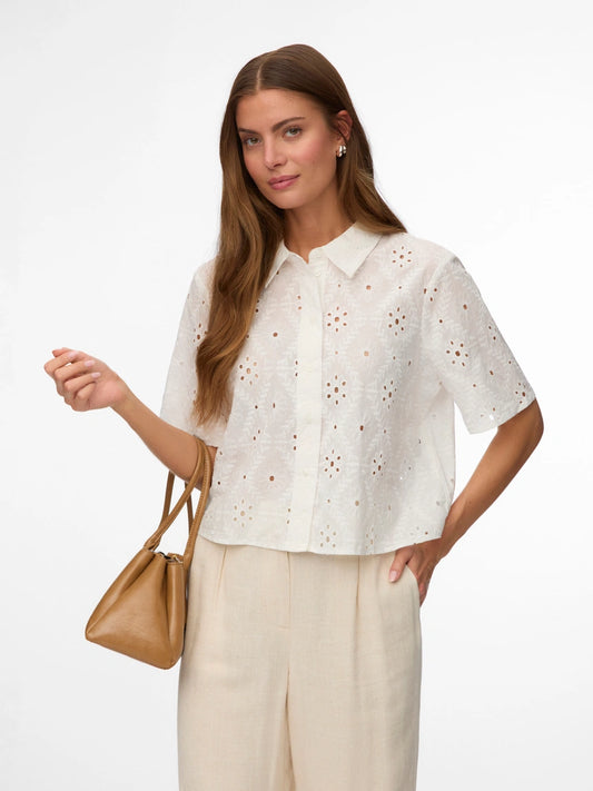 Vero Moda - ELIZA - Broderie anglaise shirt