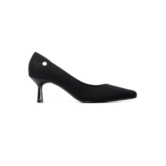 XTI Footwear - 144704 - Scuba fabric kitten heel court shoe
