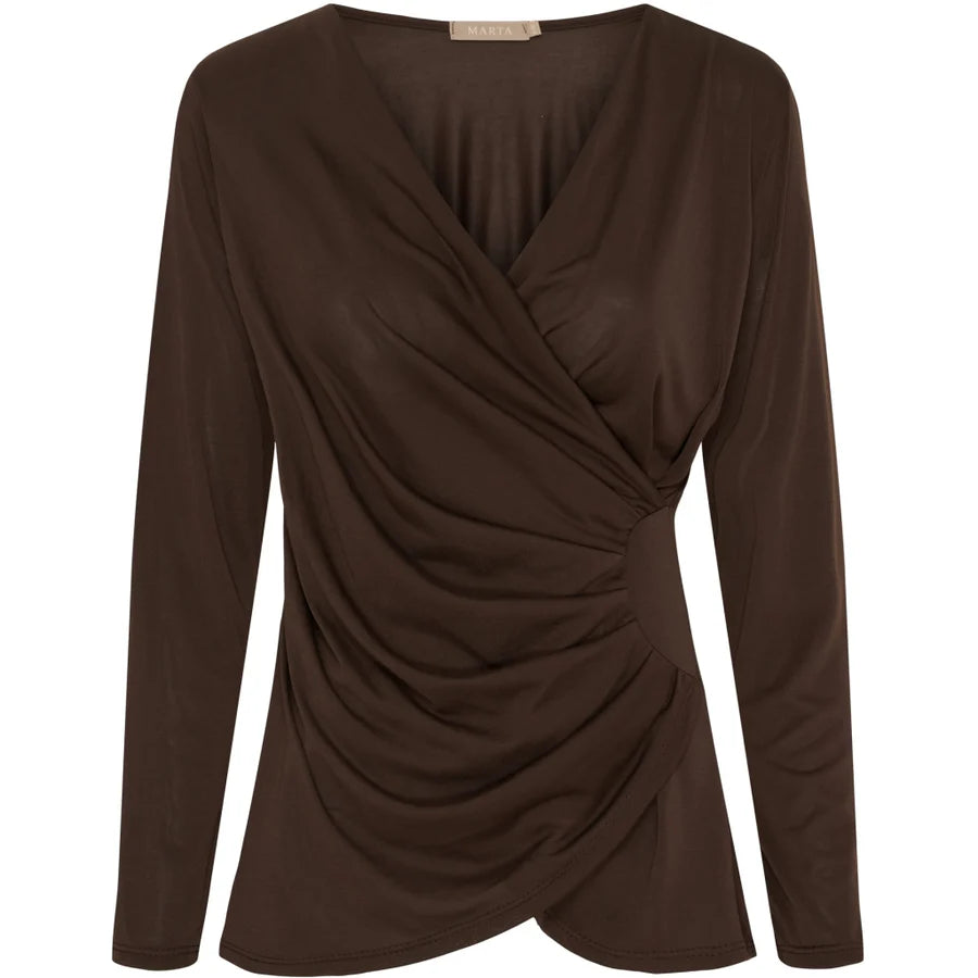 Marta - PRIMROSE- Long sleeve wrap style top