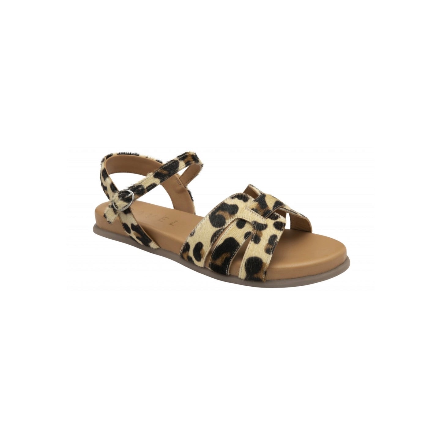 Ravel - KELD - Leopard-Print Leather Keld Flat Slingback Sandals