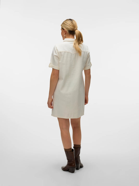Vero Moda - JENNIE - Short sleeve denim dress
