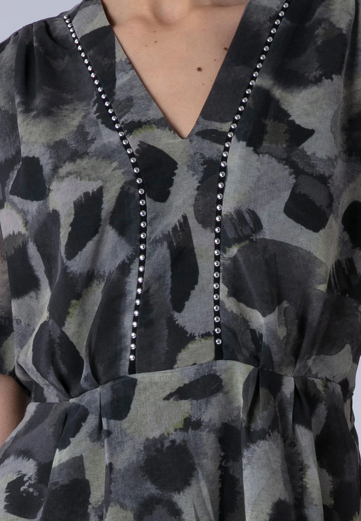 Religion - VIOLET - Printed peplum top