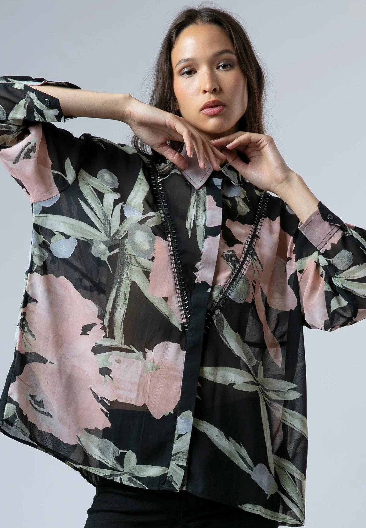 Religion - AVA - Floral oversized shirt