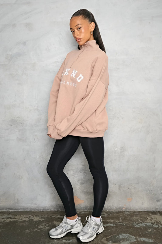 WkndGirl - 2838 - Wellness half zip sweater