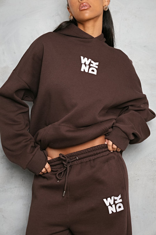 WkndGirl - 2834 - Embroidered logo oversized hoodie