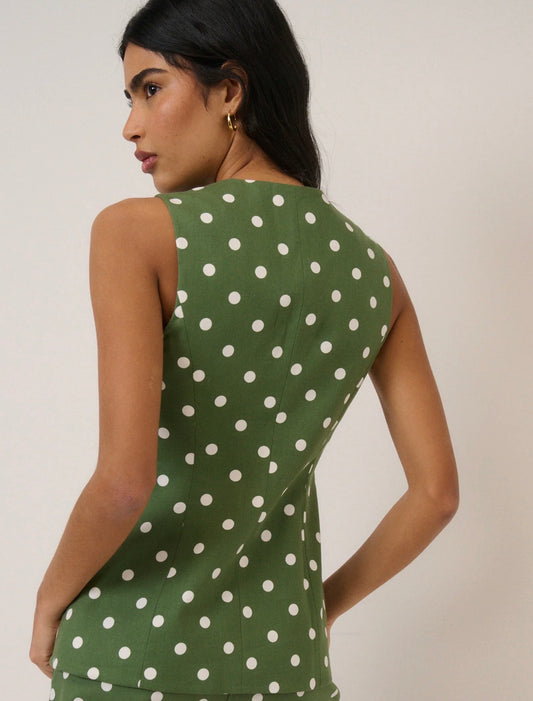 Nobody’s Child - Green Polka Dot Tailored Shorts