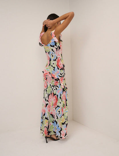 Nobody’s Child - JUNIPER - Black Floral Maxi Dress