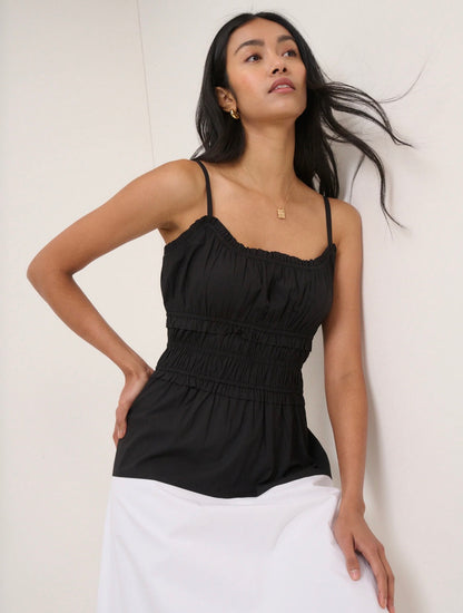 Nobody’s Child - ALINA - Black And White Drop Waist Midi Dress