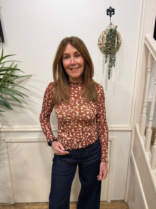 DOE - Bambi print long sleeve top