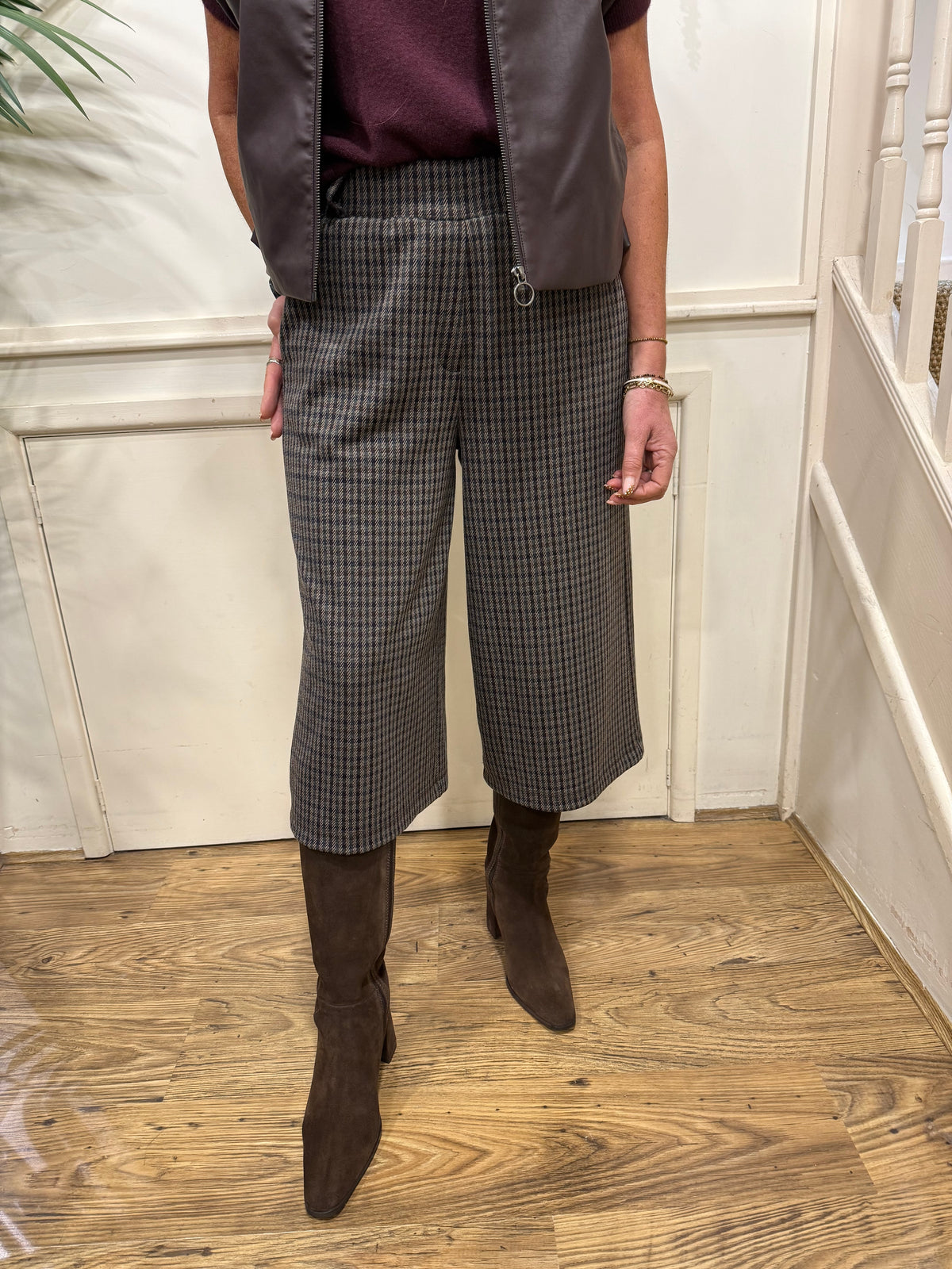 Soya Concept- HEKLA 2 - Houndstooth check culottes