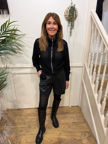 CALLA - Faux leather shorts