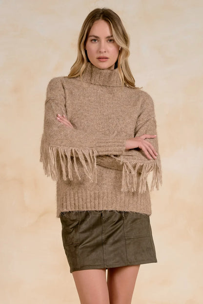 Elan - SWF11734 - Fringe detail knitted jumper
