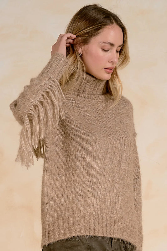 Elan - SWF11734 - Fringe detail knitted jumper