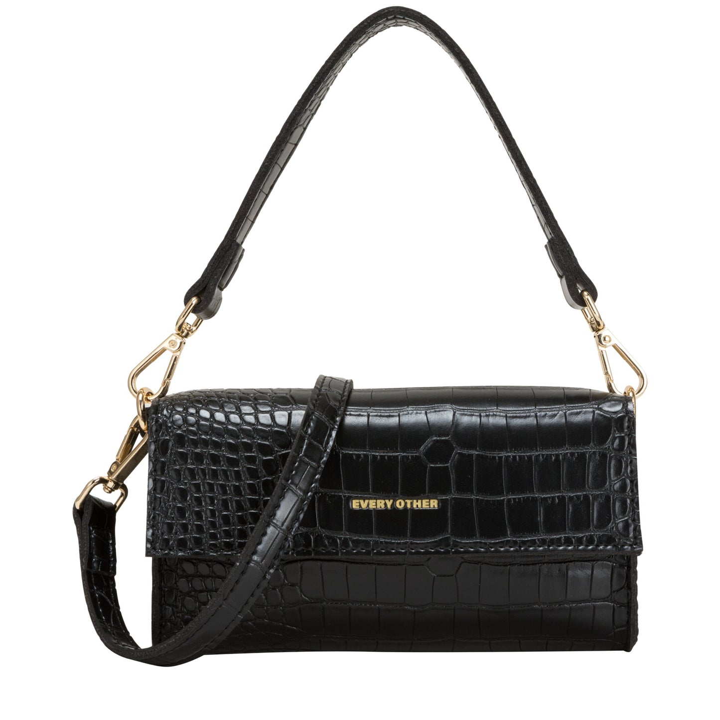 Every Other - 12079 - Croc Flap Over Shoulder/ Crossbody