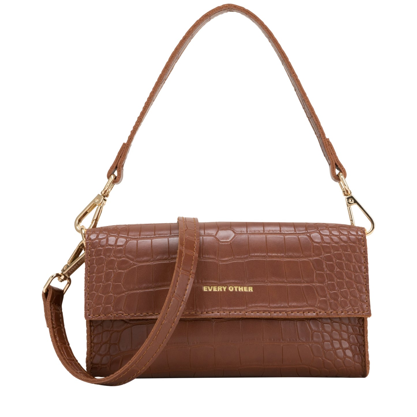 Every Other - 12079 - Croc Flap Over Shoulder/ Crossbody