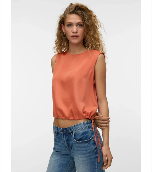 Vero Moda - MIRA - Satin drawstring bottom top