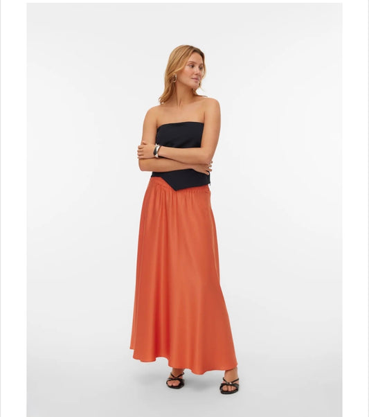 Vero Moda - MIRA - Satin feel ankle length skirt