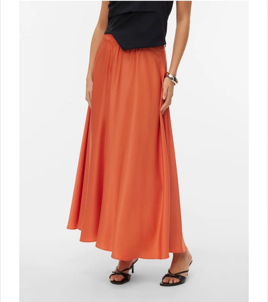 Vero Moda - MIRA - Satin feel ankle length skirt