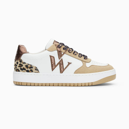 Vanessa Wu - ESMEE - Leopard lace trainers