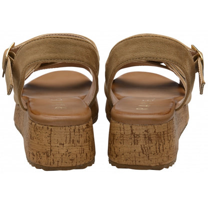 Ravel - EALS - Beige Eals Flatform Ankle Strap Sandals