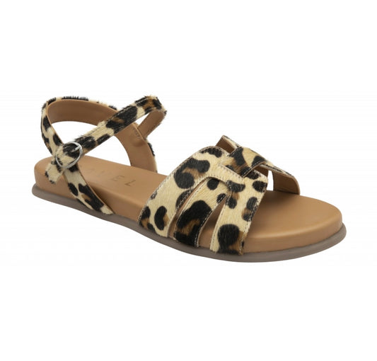 Ravel - KELD - Leopard-Print Leather Keld Flat Slingback Sandals