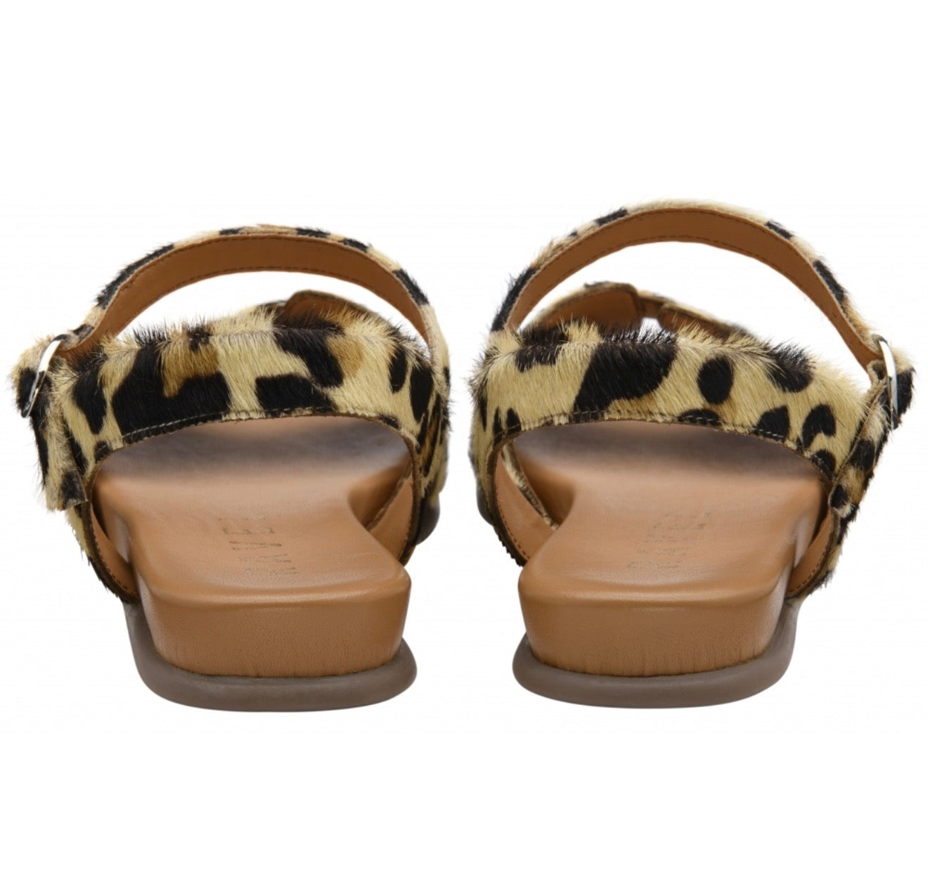 Ravel - KELD - Leopard-Print Leather Keld Flat Slingback Sandals