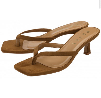 Ravel - CRASTER - Microfibre Craster Toe-Post Mule Sandals