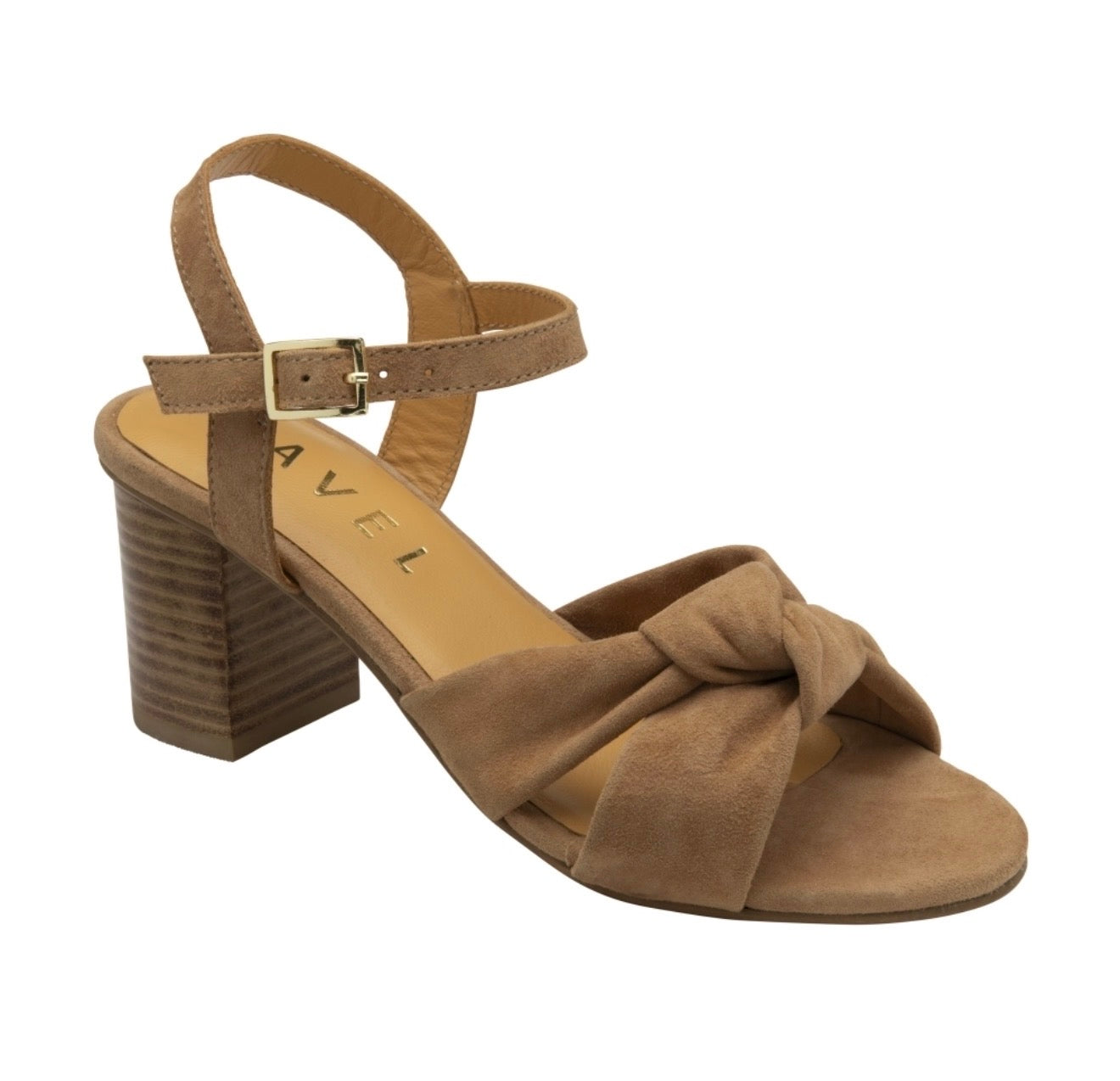 Ravel - BALNE - Tan Suede Balne Block Heeled Sandals