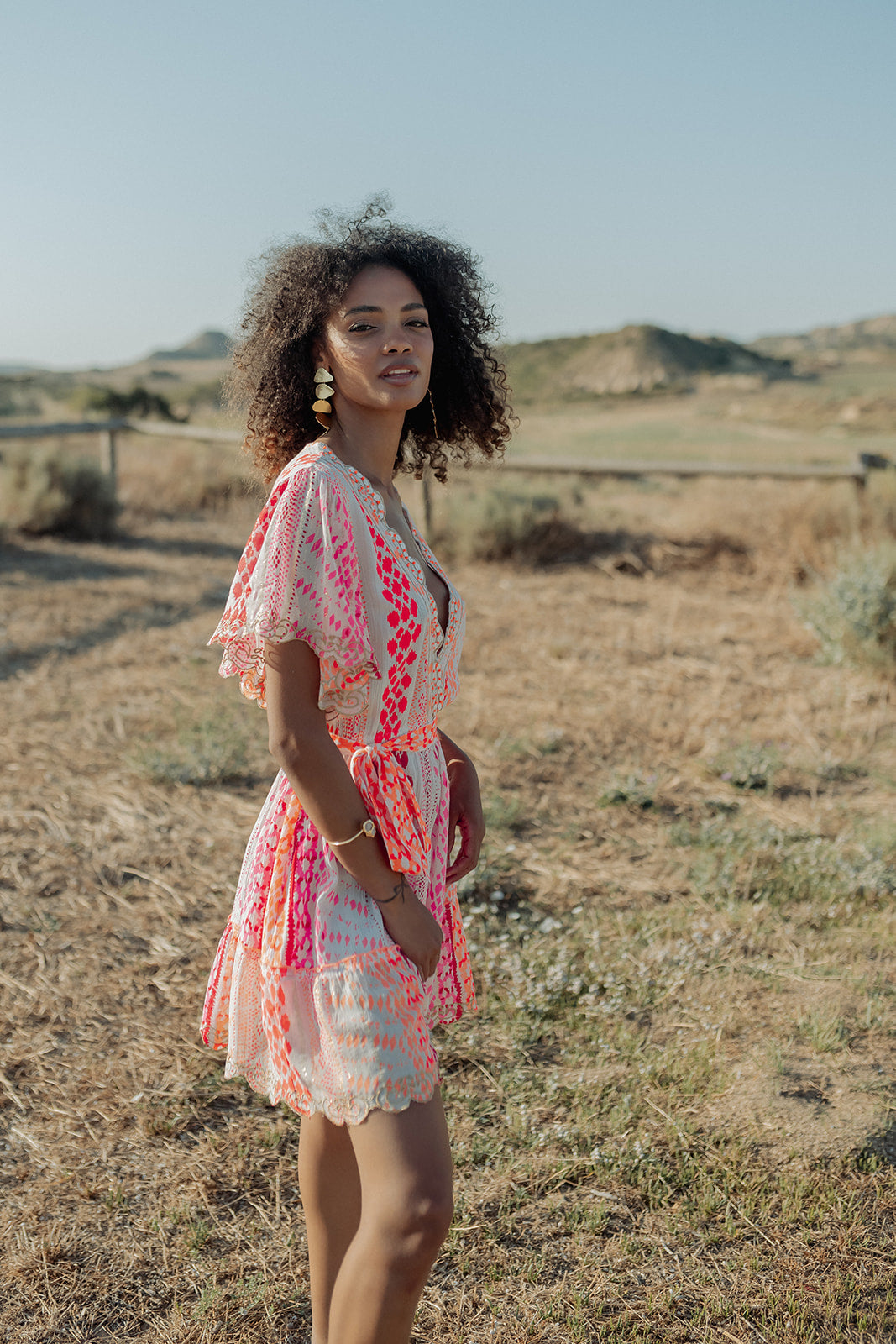 Piti Cuiti - L113 - Martinica printed short dress