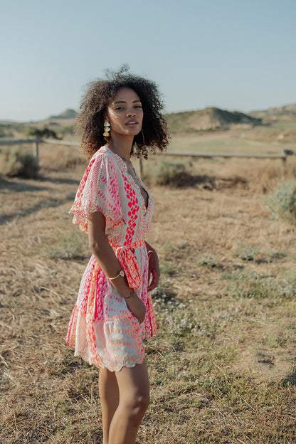 Piti Cuiti - L113 - Martinica printed short dress