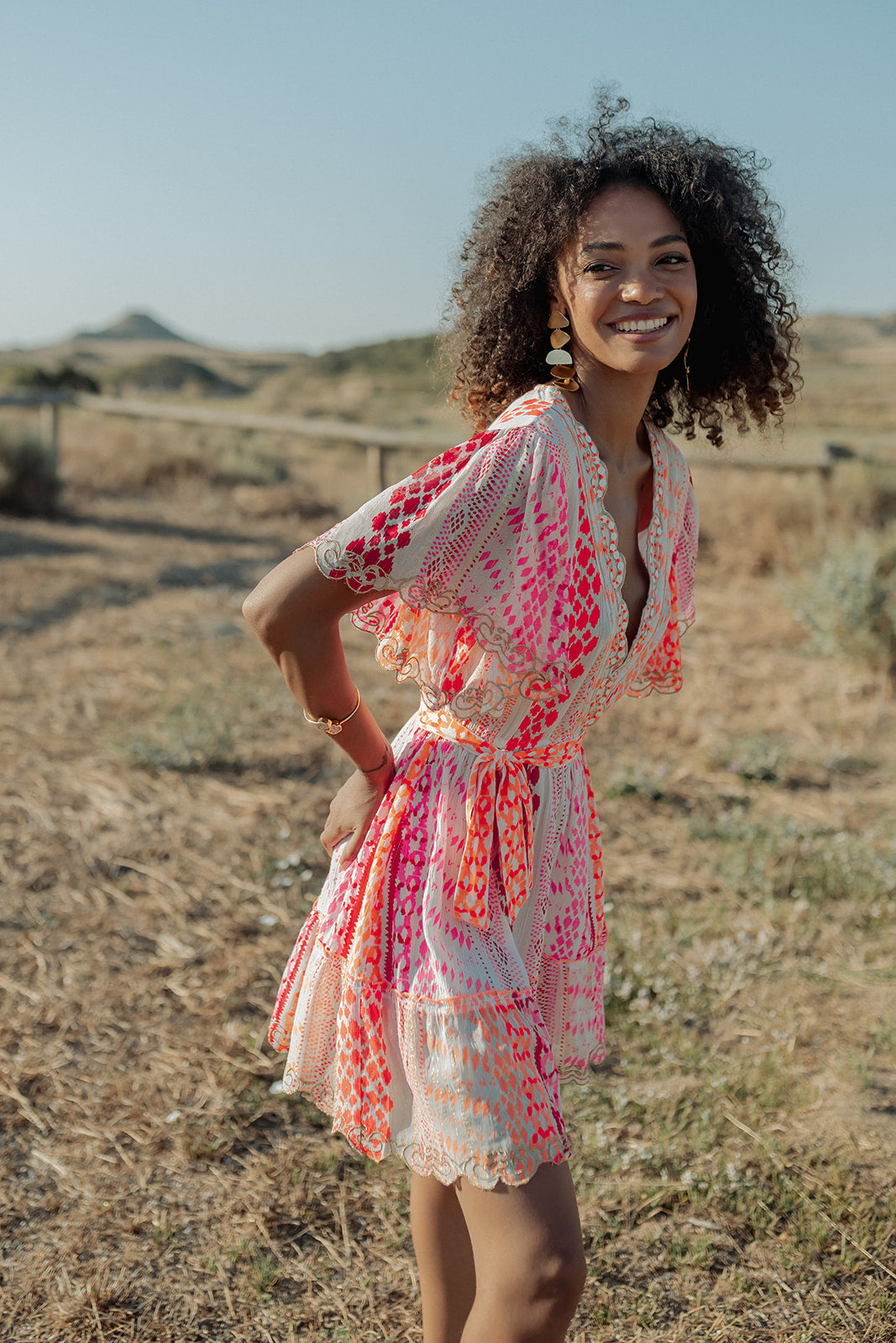 Piti Cuiti - L113 - Martinica printed short dress