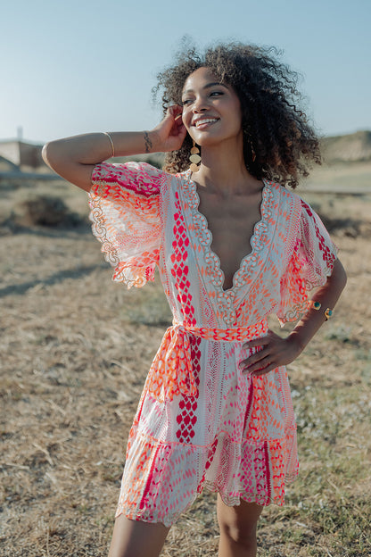Piti Cuiti - L113 - Martinica printed short dress