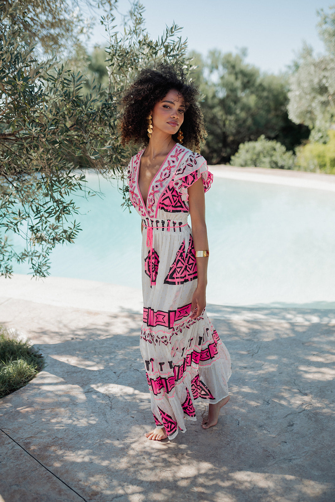 Piti Cuiti - L158 - Sidi Kauoki printed midi dress