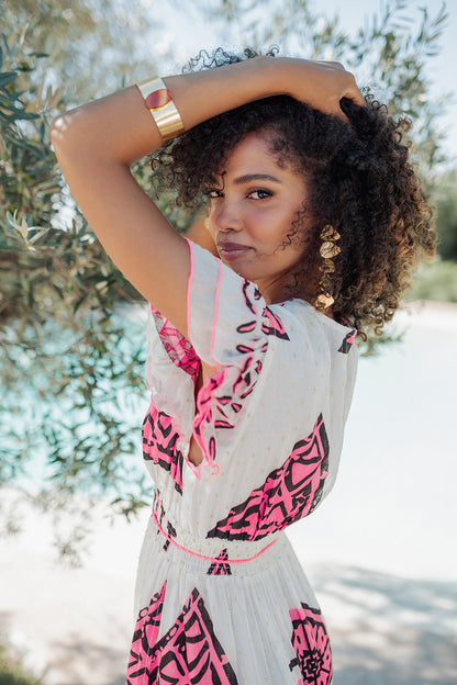 Piti Cuiti - L158 - Sidi Kauoki printed midi dress