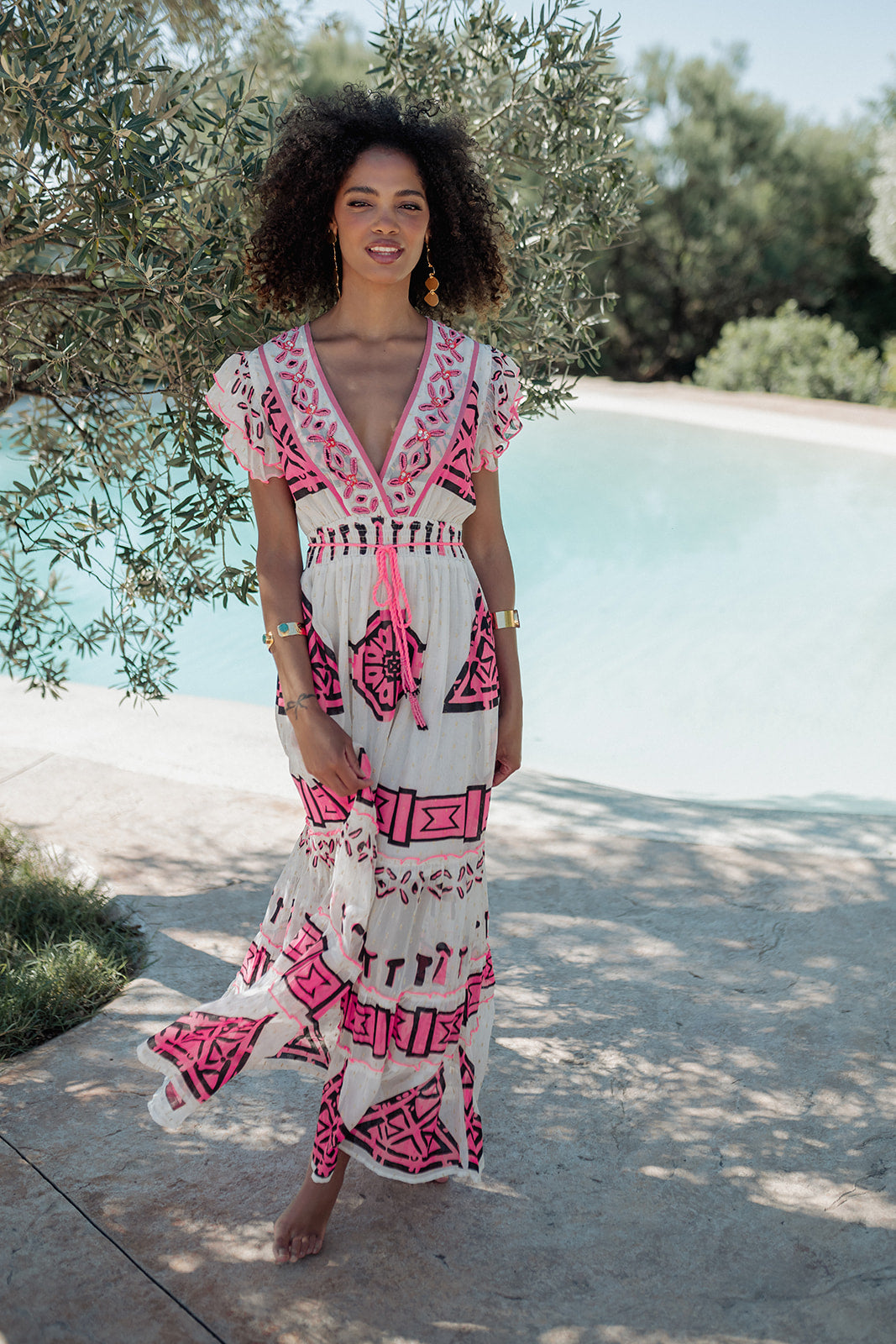 Piti Cuiti - L158 - Sidi Kauoki printed midi dress