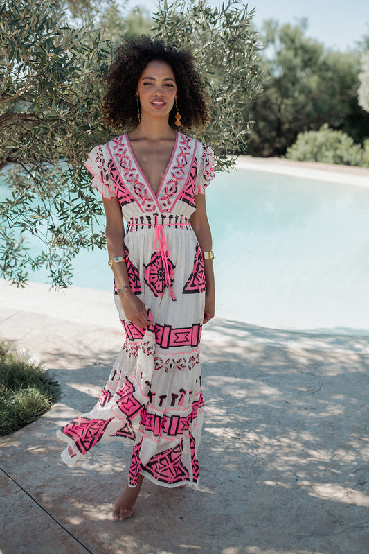 Piti Cuiti - L158 - Sidi Kauoki printed midi dress