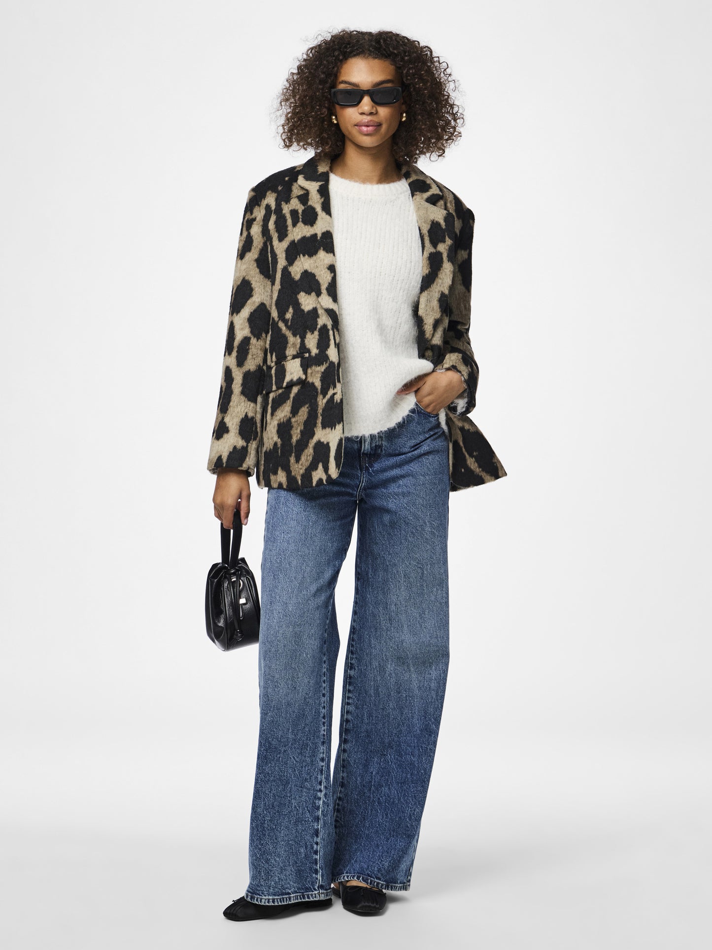 PIECES - DEMI - Leopard brushed blazer