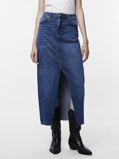 Pieces - JESSIE - Denim midaxi skirt