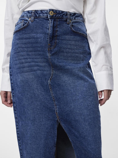 Pieces - JESSIE - Denim midaxi skirt