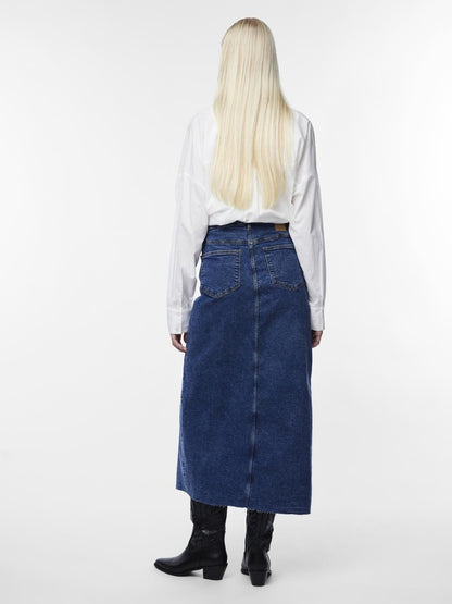 Pieces - JESSIE - Denim midaxi skirt