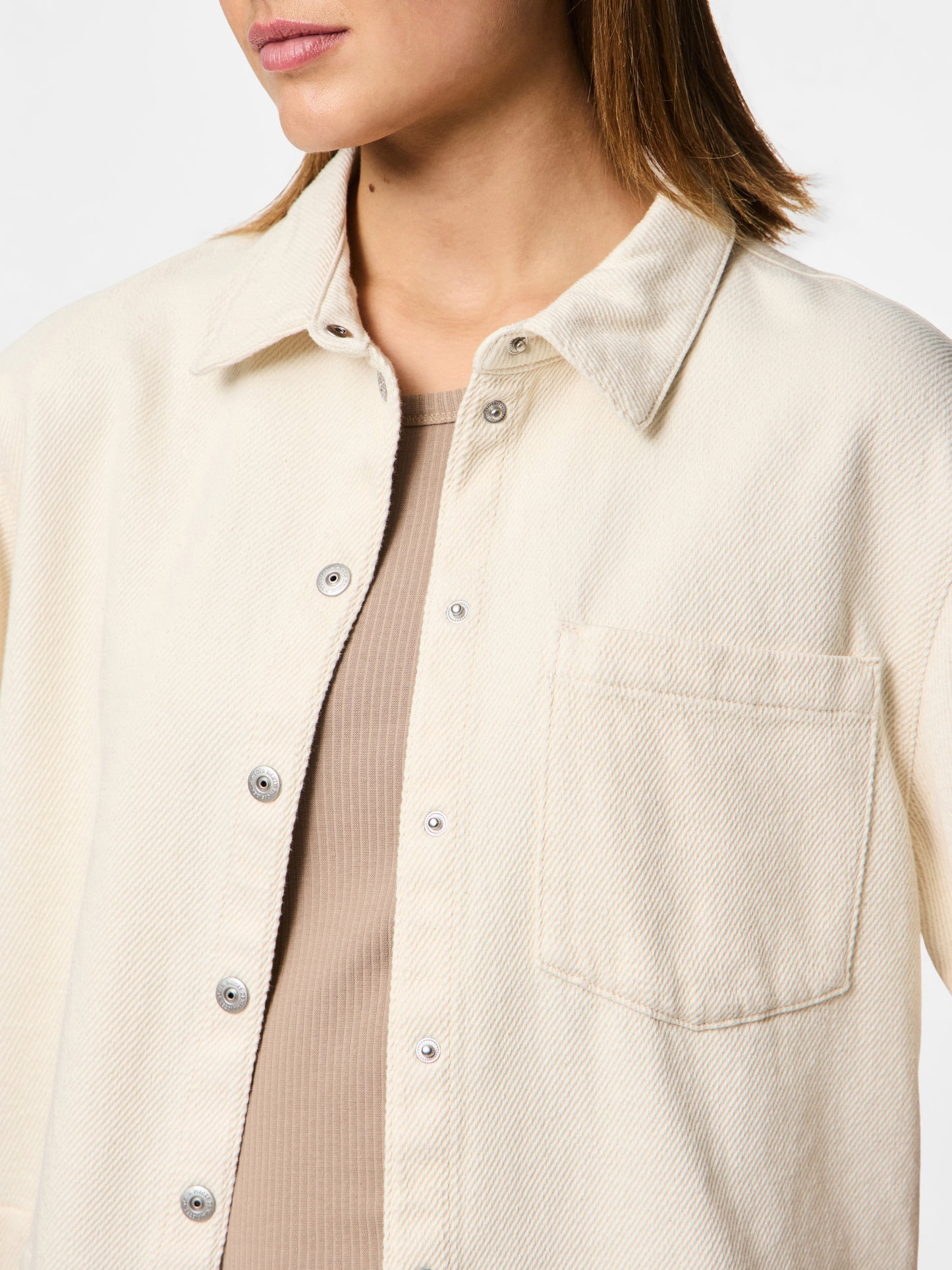 PIECES - SAVANNA - Twill short sleeve jacket