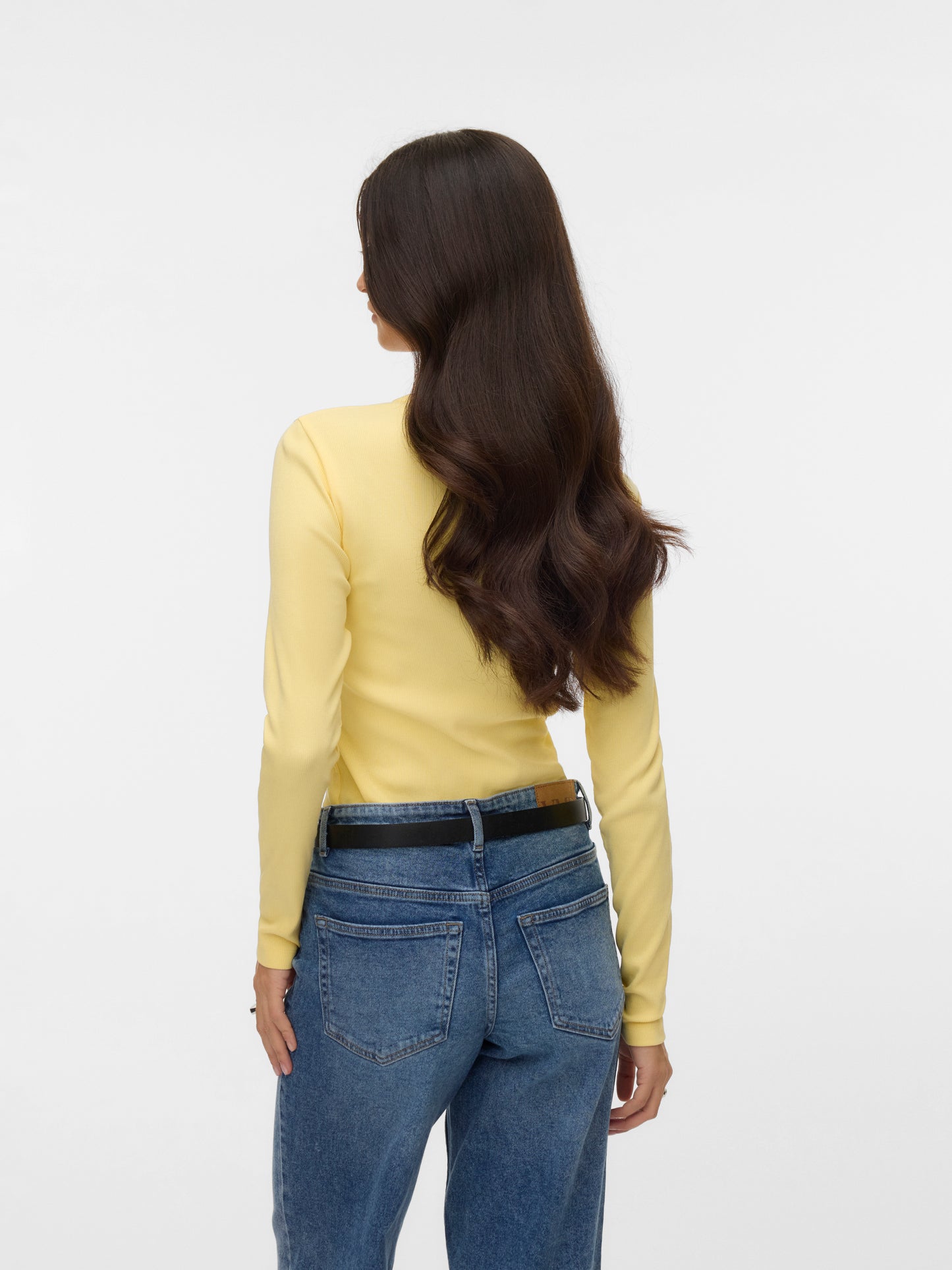 Vero Moda - CHLOE - Ribbed long sleeve basic top