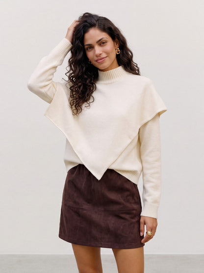 Vero Moda - CAMILA -  High neck cape overlay jumper
