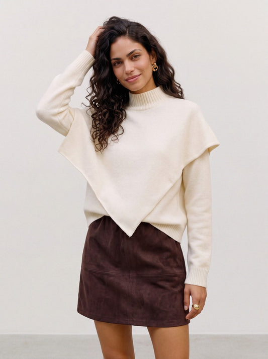 Vero Moda - CAMILA -  High neck cape overlay jumper