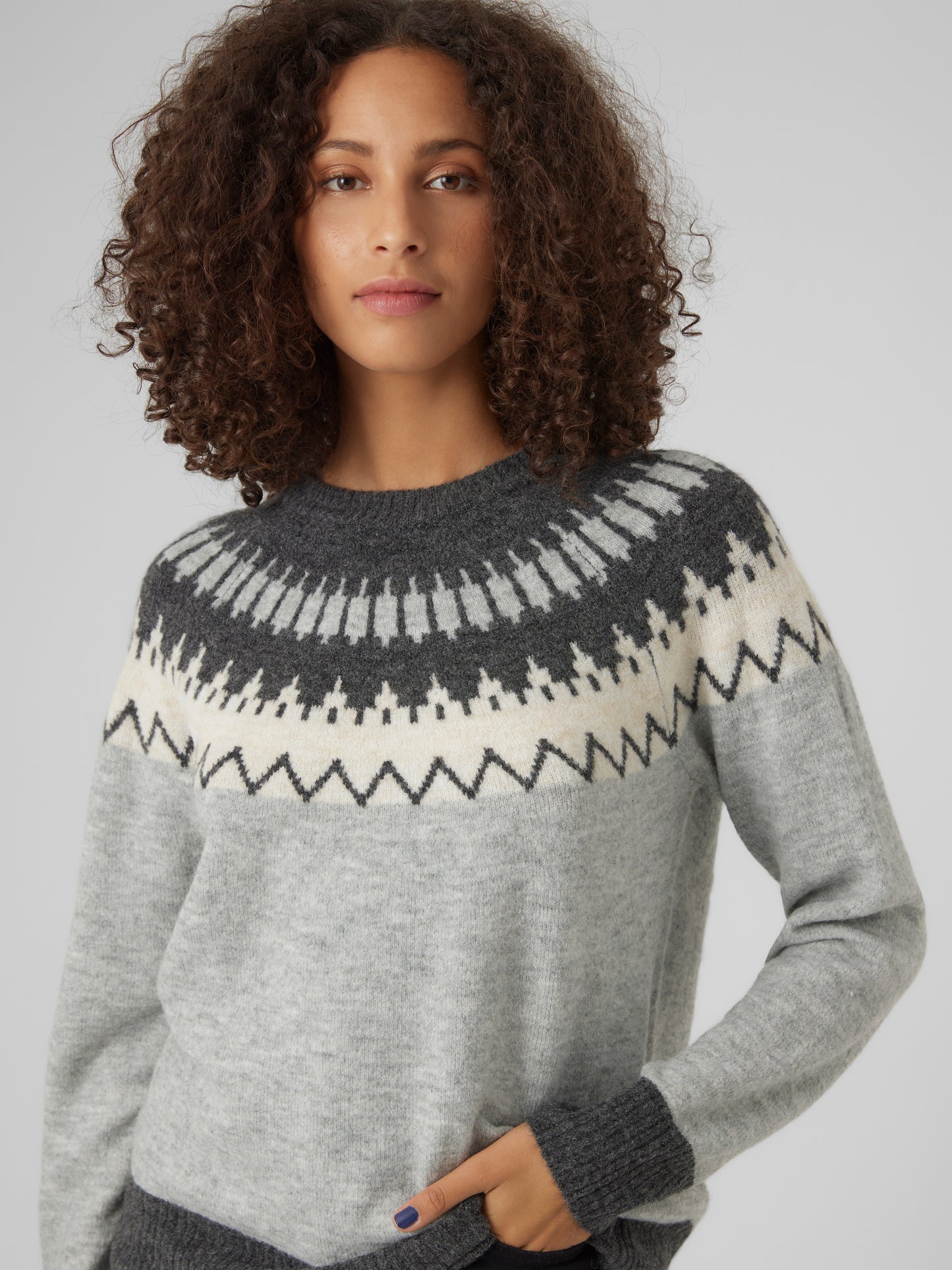 Vero Moda - SIMONE - Fairisle printed knit jumper